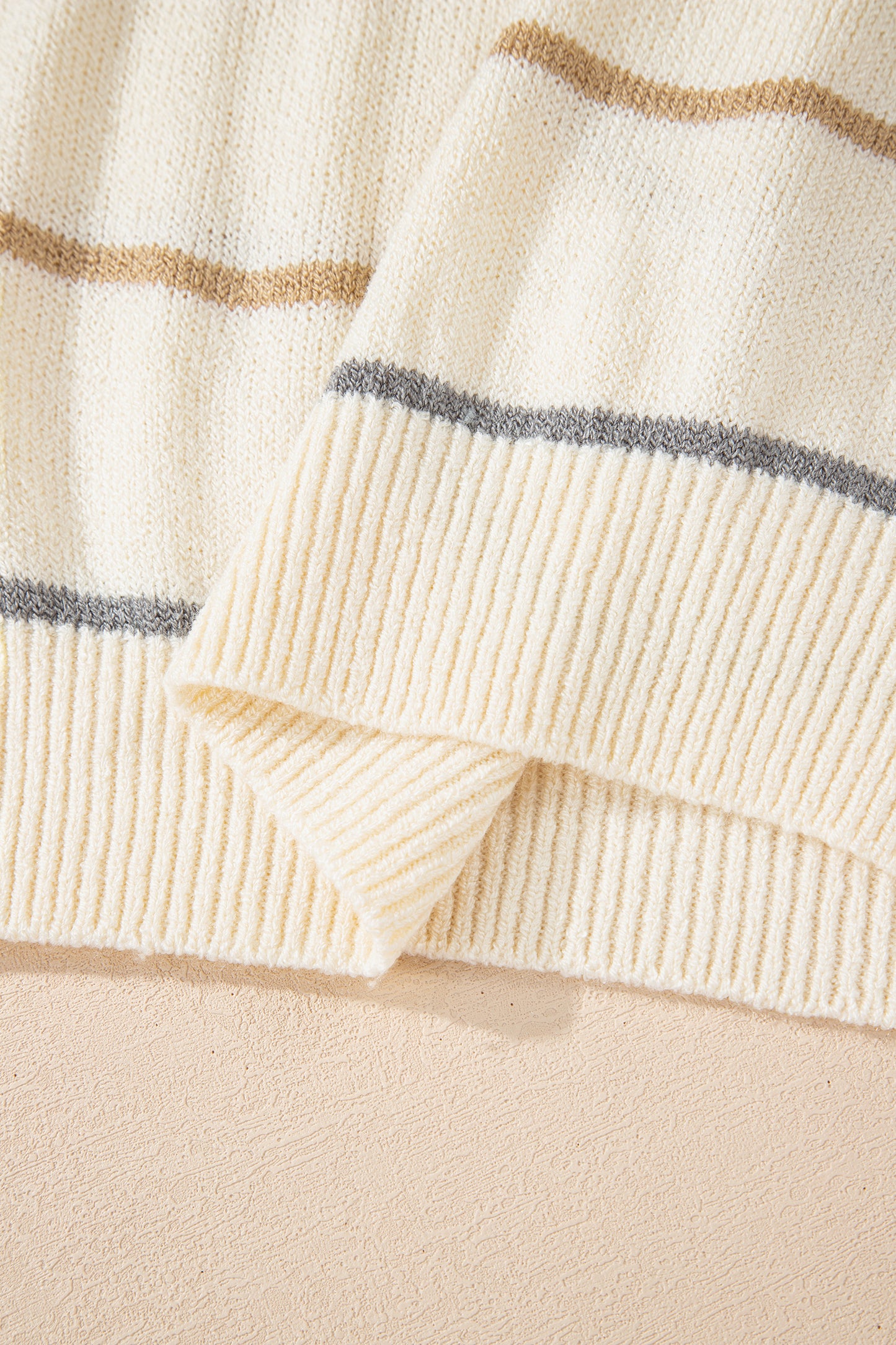 Multicolour Striped Print Drop Shoulder Shift Sweater Mini Dress